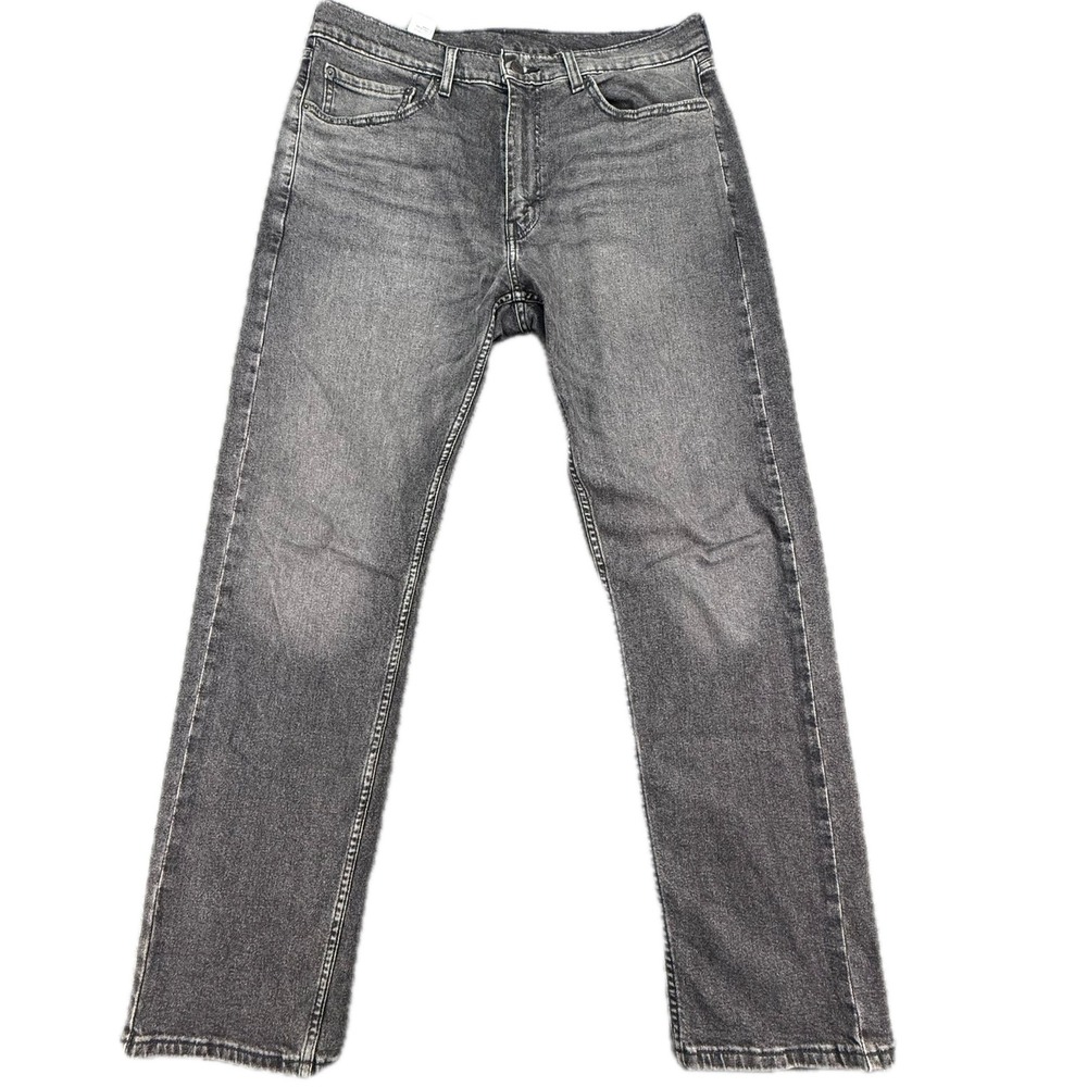 Levi's 505‎ Regular Fit Jeans Mens 36x32 Gray Straight Leg Stretch Denim 2513